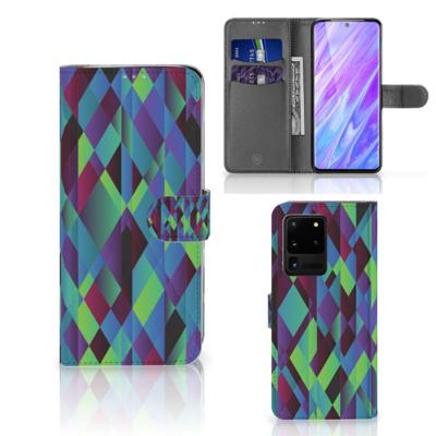Samsung Galaxy S20 Ultra | Book Case | Abstract Green Blue