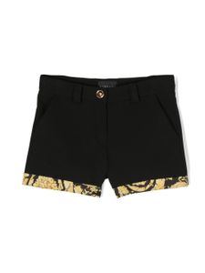 Versace Kids short en coton à imprimé Barocco - Noir