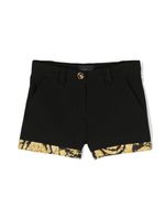 Versace Kids short en coton à imprimé Barocco - Noir