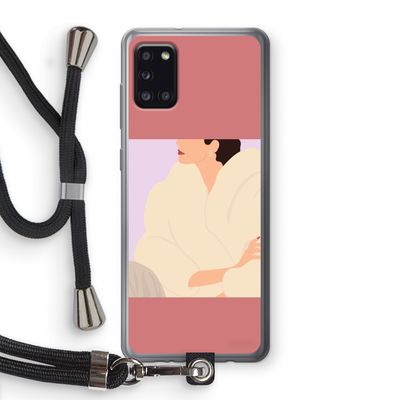 Cosy: Samsung Galaxy A31 Transparant Hoesje met koord