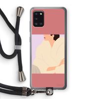 Cosy: Samsung Galaxy A31 Transparant Hoesje met koord