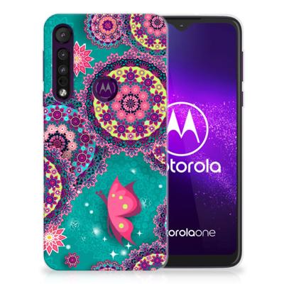 Motorola One Macro | Hoesje maken | Cirkels en Vlinders