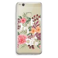 Hello in flowers: Huawei Ascend P10 Lite Transparant Hoesje - thumbnail