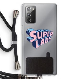 Superlady: Samsung Galaxy Note 20 / Note 20 5G Transparant Hoesje met koord