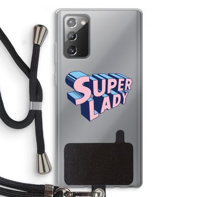 Superlady: Samsung Galaxy Note 20 / Note 20 5G Transparant Hoesje met koord