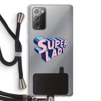 Superlady: Samsung Galaxy Note 20 / Note 20 5G Transparant Hoesje met koord