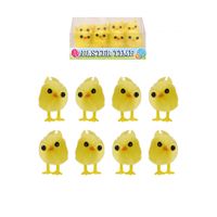 8x stuks mini kuikentjes geel 3 cm