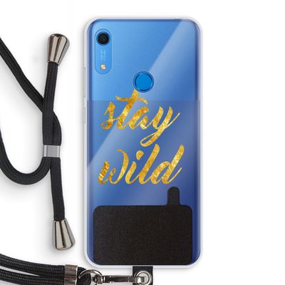 Stay wild: Huawei Y6s Transparant Hoesje met koord