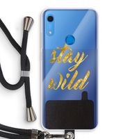 Stay wild: Huawei Y6s Transparant Hoesje met koord