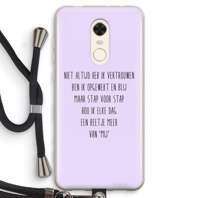 Zelfvertrouwen: Xiaomi Redmi 5 Transparant Hoesje met koord