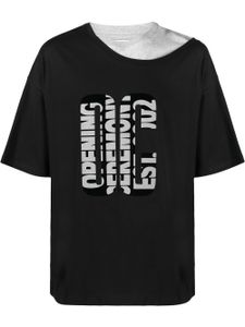 Opening Ceremony t-shirt à double col - Noir