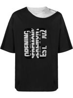 Opening Ceremony t-shirt à double col - Noir
