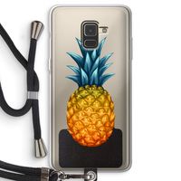 Grote ananas: Samsung Galaxy A8 (2018) Transparant Hoesje met koord