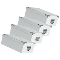 Spullen Opbergdoos box - 4x - wit - 28 x 20 x 11 cm - Karton - Diverse toepassingen