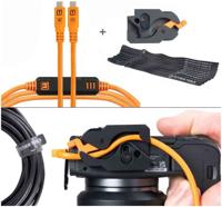 Tether Tools LeverLock & Cable Kit, Optima 10G, 15&apos; (4.6m), straight orange