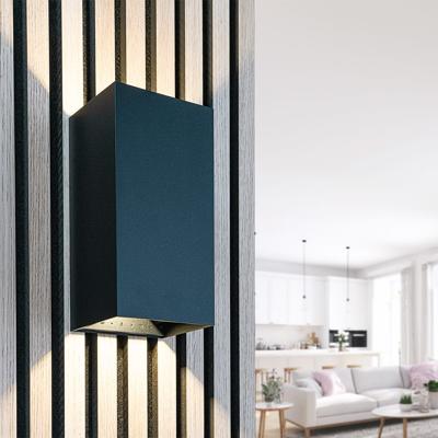 Miles LED Wandlamp - 20W 2000lm - IP65 Waterdicht - 3000K Warm Wit - Binnen en buiten - Up & Down Light - Zwart