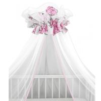 Babybam Hemeltje Tule Wit - Pink Peony