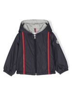 Moncler Enfant veste à patch logo - Bleu - thumbnail