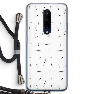 Hipster stripes: OnePlus 7 Pro Transparant Hoesje met koord