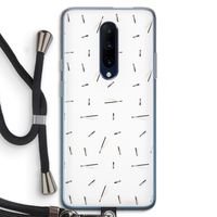 Hipster stripes: OnePlus 7 Pro Transparant Hoesje met koord