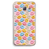 Pink donuts: Samsung Galaxy J3 (2016) Transparant Hoesje - thumbnail