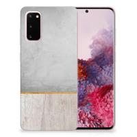 Samsung Galaxy S20 | Bumper Hoesje | Wood Concrete
