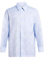 Kenzo chemise en coton à logo imprimé - Bleu - thumbnail