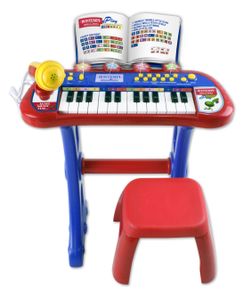 Bontempi Electronic Keyboard with stool and microphone