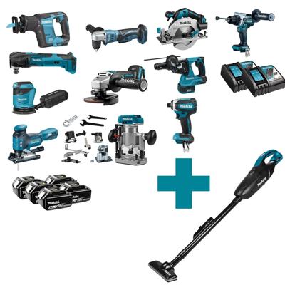 Makita DLX1108TJ1 Accu Combiset 11-delig 18V 5.0Ah in Mbox