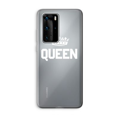 Queen zwart: Huawei P40 Pro Transparant Hoesje