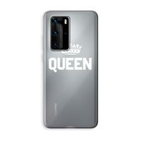 Queen zwart: Huawei P40 Pro Transparant Hoesje