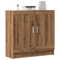 Boekenkast 82,5x30,5x80 cm bewerkt hout artisanaal eikenkleurig