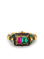 Pragnell Vintage bague en or 18ct sertie de rubis et émeraude (1837-1890) - Vert