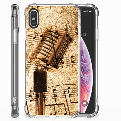 Apple iPhone X | Xs Anti-shock Hoesje met foto Bladmuziek Apple iPhone X | Xs Anti-shock Hoesje met foto Bladmuziek