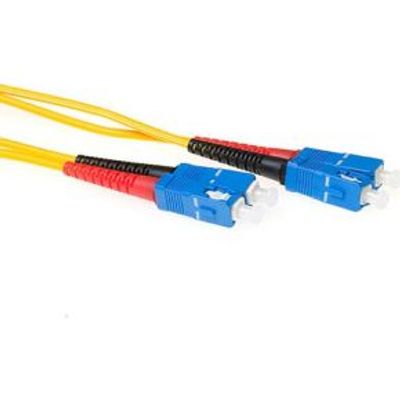 ACT 0,5 meter LSZH Singlemode 9/125 OS2 glasvezel patchkabel duplex met SC connectoren