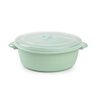 Plasticforte Magnetronschaal met deksel/ventiel - 2L - lichtgroen - kunststof - BPA vrij