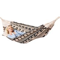 Eenpersoons hangmat - 300x140cm - Zwart - 120kg draagkracht- 100% katoen - binnen & buiten Eenpersoons hangmat - 300x140cm - Zwart - 120kg draagkracht- 100% katoen - binnen & buiten