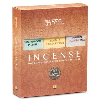 Gangchen Himalaya Natuurlijke Wierook Cadeauset (6 pakjes met 20 stokjes)