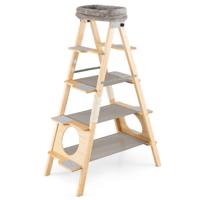 5-laags Opvouwbare Krabpaal Massief Grenenhouten Krabpaal