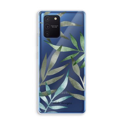 Tropical watercolor leaves: Samsung Galaxy Note 10 Lite Transparant Hoesje