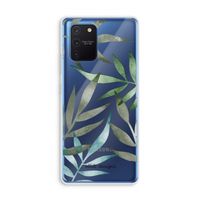Tropical watercolor leaves: Samsung Galaxy Note 10 Lite Transparant Hoesje