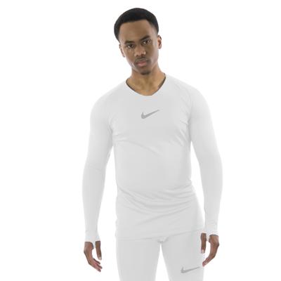 Nike Dri-FIT Park Ondershirt Lange Mouwen Wit Grijs