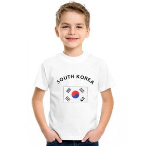Kinder shirts met vlag van Zuid Korea