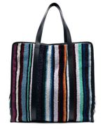 Missoni serviette en tissu éponge à rayures - Bleu