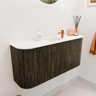 Toiletmeubel Mondiaz Joya | 93.2 cm | Meubelkleur Shadow | Faye wastafel Talc Midden | 1 kraangat Toiletmeubel Mondiaz Joya | 93.2 cm | Meubelkleur Shadow | Faye wastafel Talc Midden | 1 kraangat