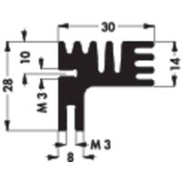 Fischer Elektronik 10019160 SK 125 84 SA Koellichaam 6 K/W (l x b x h) 84 x 30 x 28 mm