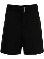 sacai bermuda à taille ceinturée - Noir