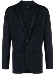 Armani Exchange cardigan texturé en coton mélangé - Bleu