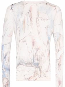 Alexander McQueen sweat à imprimé Dante de William Blake - Tons neutres