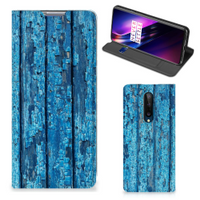 OnePlus 8 Book Wallet Case Wood Blue - thumbnail